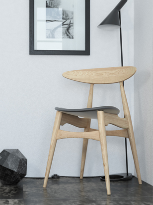 Rendering Fotorealistico Sedia Carl Hansen